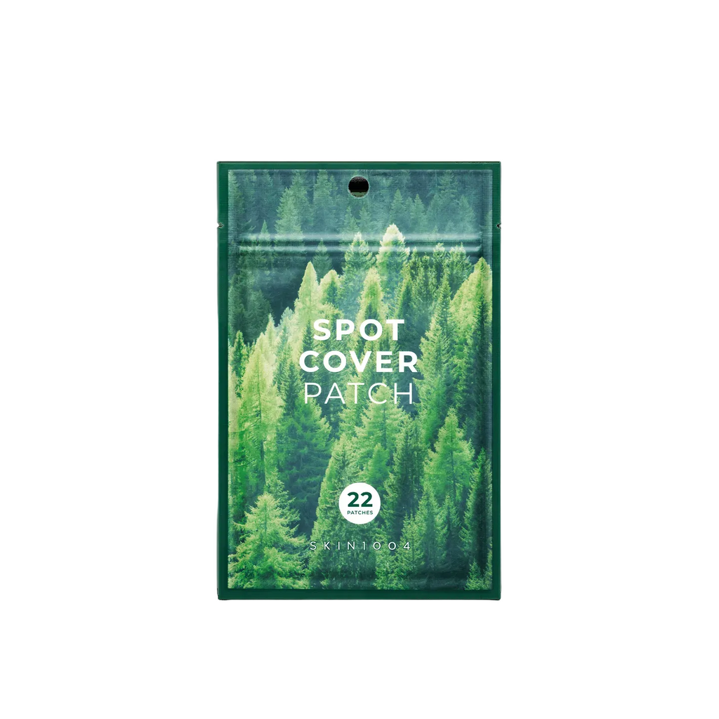 Packaging of Spot Cover Patch with forest design on a white background